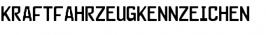Download Kraftfahrzeugkennzeichen Regular Font Title Preview