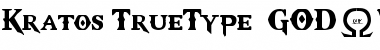 Download Kratos TrueType - GOD $ WAR Regular Font Title Preview