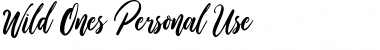 Download Wild Ones Regular Font Title Preview