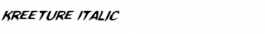Download Kreeture Italic Italic Font Title Preview