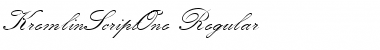 Download KremlinScriptOne Regular Font Title Preview