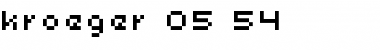 Download kroeger 05_54 Regular Font Title Preview