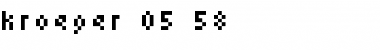 Download kroeger 05_58 Regular Font Title Preview