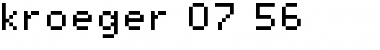 Download kroeger 07_56 Regular Font Title Preview