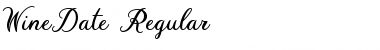 Download Wine Date Regular Font Title Preview