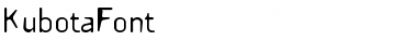 Download KubotaFont Medium Font Title Preview