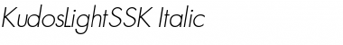 Download KudosLightSSK Italic Font Title Preview