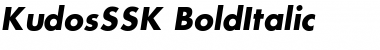 Download KudosSSK BoldItalic Font Title Preview