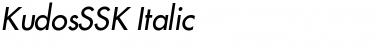 Download KudosSSK Italic Font Title Preview