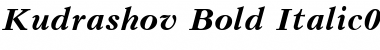 Download Kudrashov Bold Italic Font Title Preview