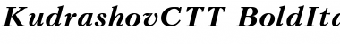 Download KudrashovC BoldItalic Font Title Preview