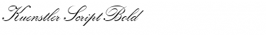 Download KuenstlerScript TwoBold Italic Font Title Preview