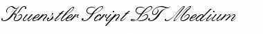 Download KuenstlerScript LT Medium Regular Font Title Preview