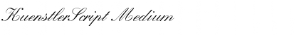 Download KuenstlerScript Medium Font Title Preview
