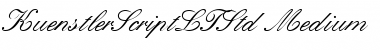 Download Kuenstler Script LT Std Medium Regular Font Title Preview