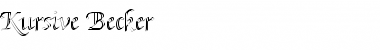 Download Kursive Becker Normal Font Title Preview