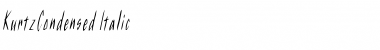 Download KurtzCondensed Italic Font Title Preview
