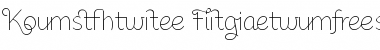 Download Kushtie Ligatures Light Ligatures Font Title Preview