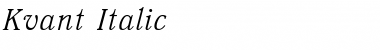 Download Kvant Italic Font Title Preview