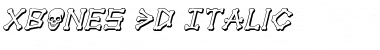 Download xBONES 3D Italic Font
