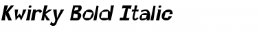 Download Kwirky Bold Italic Font Title Preview