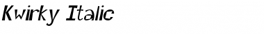 Download Kwirky Italic Font Title Preview