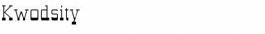 Download Kwodsity Regular Font Title Preview