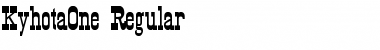 Download KyhotaOne Regular Font Title Preview