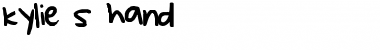 Download kylie's hand Regular Font Title Preview