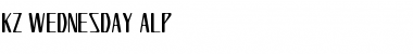 Download KZ WEDNESDAY ALP Font Title Preview
