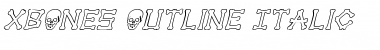 Download xBONES Outline Italic Font