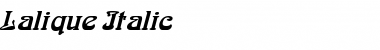 Download Lalique Italic Font Title Preview