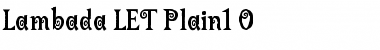 Download Lambada LET Plain Font