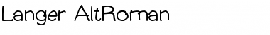 Download Langer AltRoman Font Title Preview