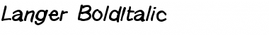 Download Langer BoldItalic Font Title Preview