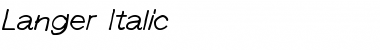 Download Langer Italic Font Title Preview