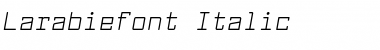 Download Larabiefont Italic Font Title Preview