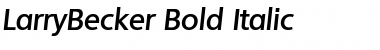 Download LarryBecker Bold Italic Font