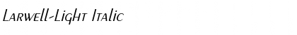 Download Larwell-Light Italic Font Title Preview