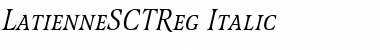 Download LatienneSCTReg Italic Font Title Preview
