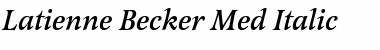 Download Latienne Becker Med Italic Font Title Preview