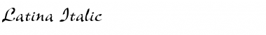 Download Latina Italic Font Title Preview