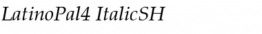 Download LatinoPal4 ItalicSH Font Title Preview