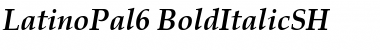 Download LatinoPal6 BoldItalicSH Font Title Preview