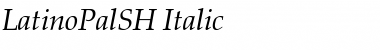 Download LatinoPalSH Italic Font Title Preview
