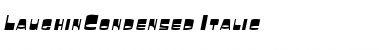 Download LaughinCondensed Italic Font Title Preview