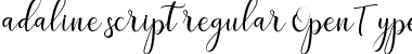 Download adaline script Regular Font Title Preview
