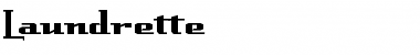 Download Laundrette Regular Font Title Preview