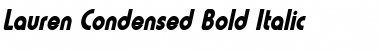 Download Lauren-Condensed Bold Italic Font Title Preview