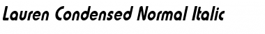 Download Lauren-Condensed Normal Italic Font Title Preview